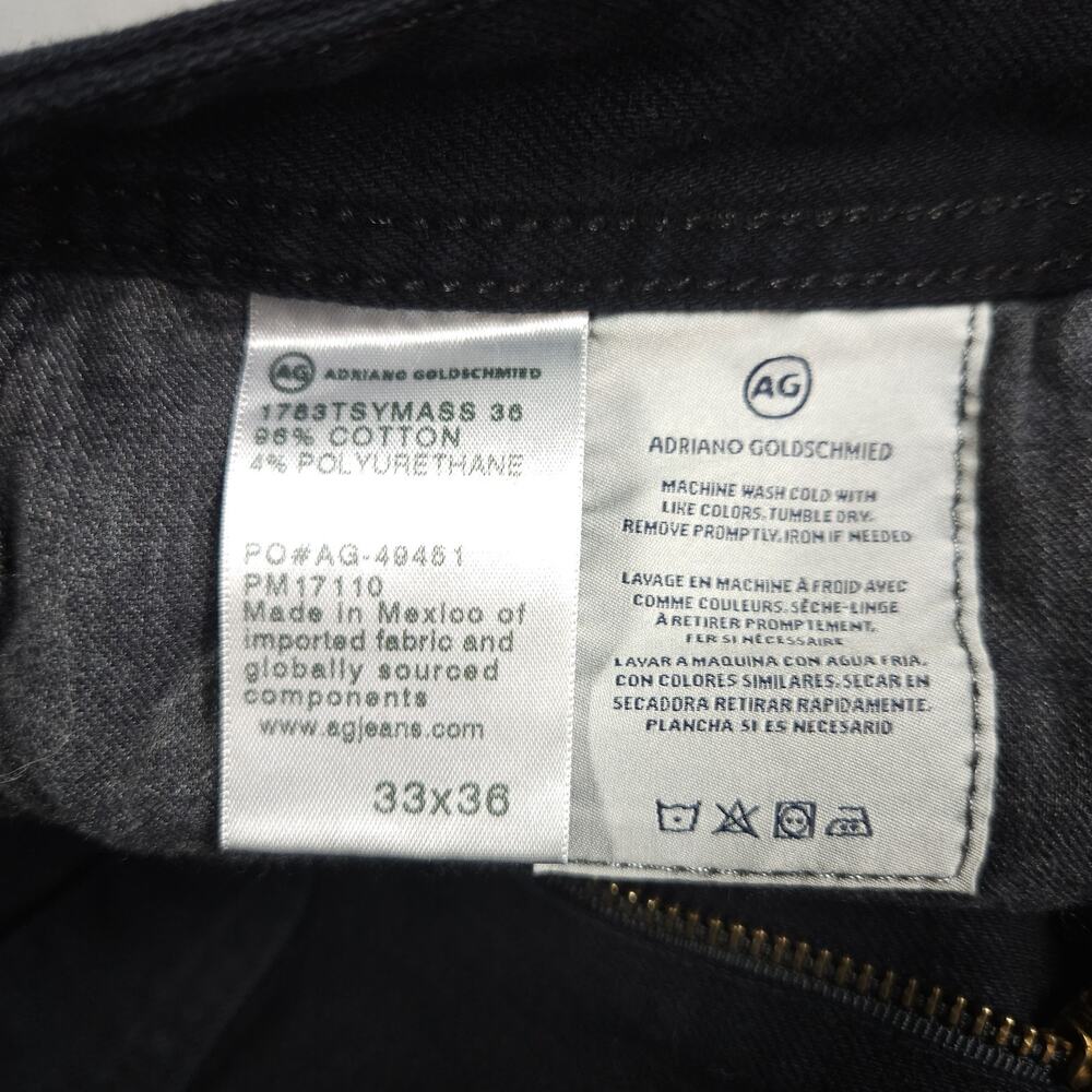 AG Adriano Goldschmied Jeans Men 33x36* Black Tellis Modern Slim Stretch Denim - Picture 4 of 11